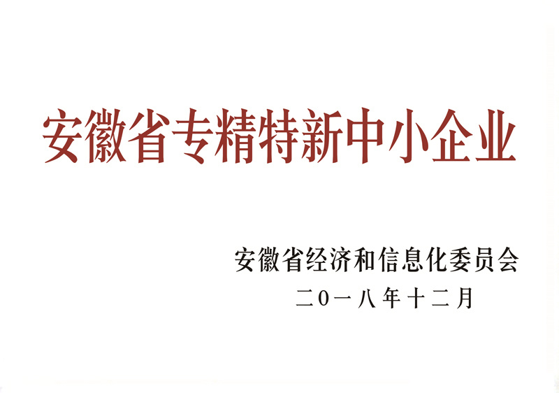 Specialized, Specialized and New SME in Anhui Province Specialized, Specialized and New SME in Anhui Province